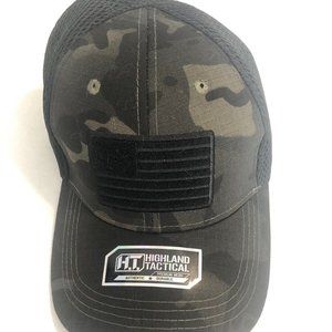 Highland Tactical Mesh Stetch Black Camo Hat